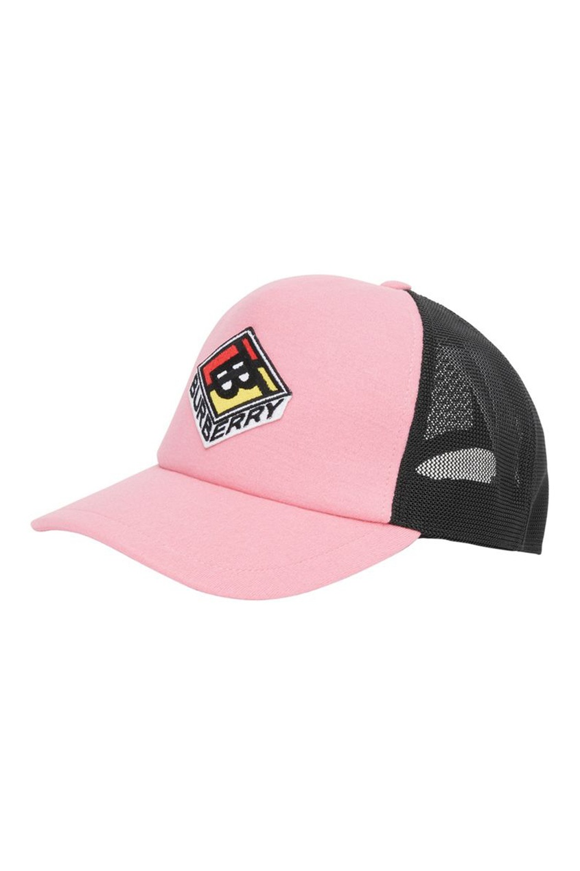 фото Розовая бейсболка с логотипом burberry