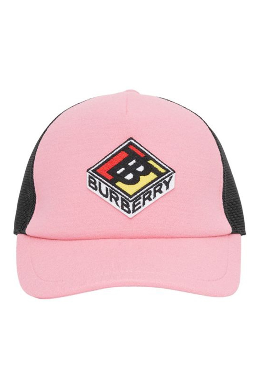 фото Розовая бейсболка с логотипом burberry