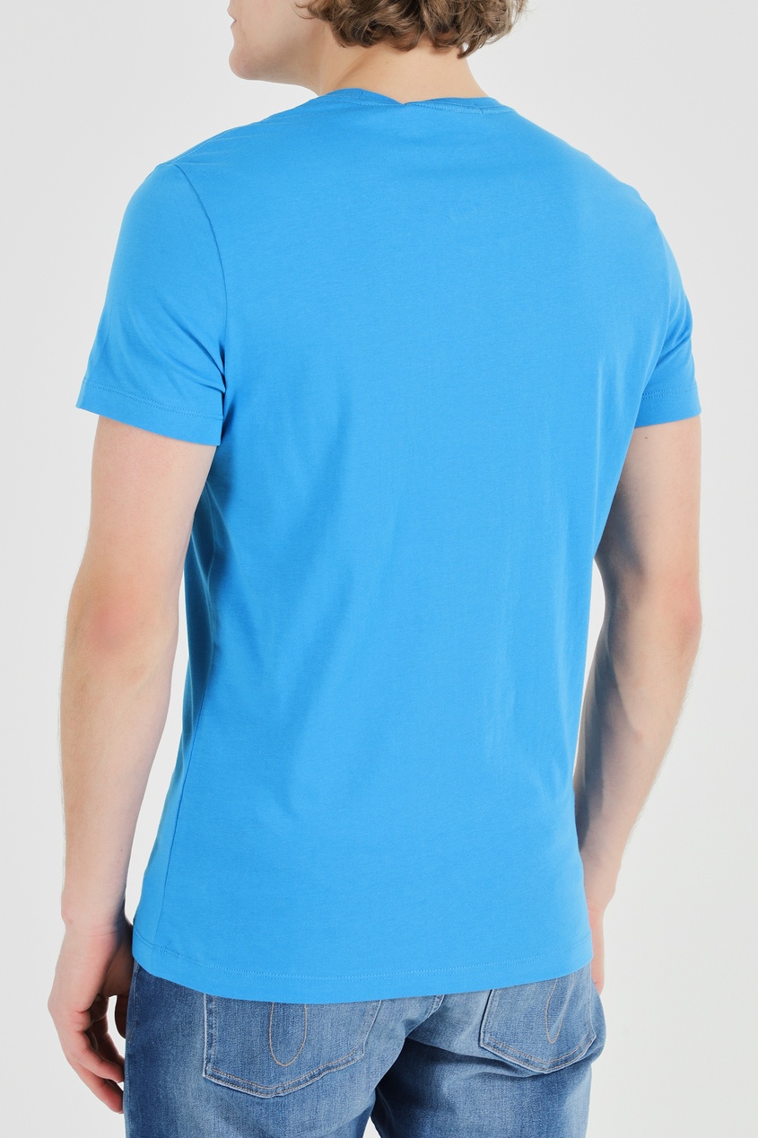 фото Голубая футболка с логотипом calvin klein