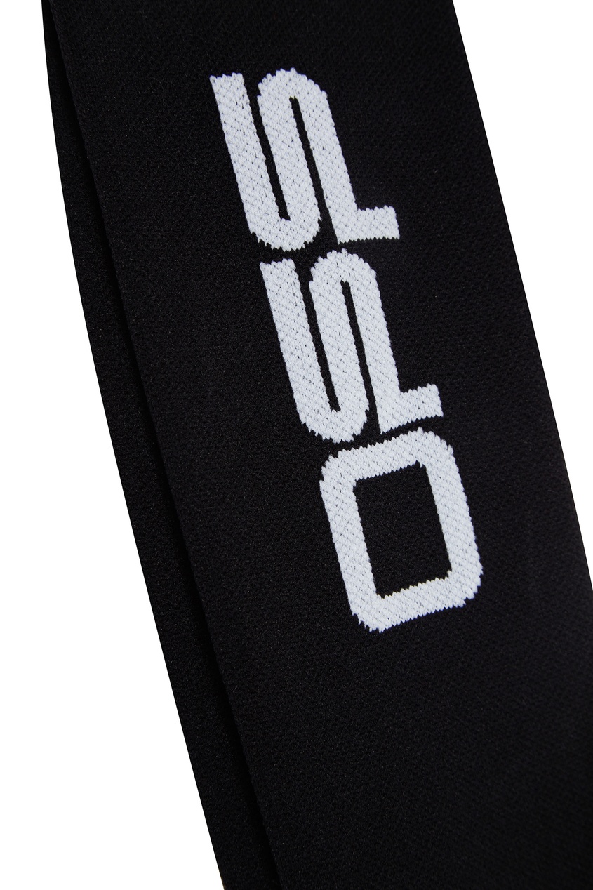 фото Черные носки с белым вышитым логотипом off-white