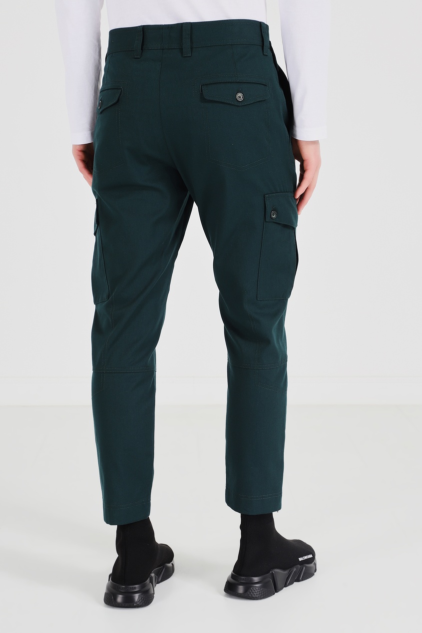 фото Зеленые брюки с карманами dolce&gabbana