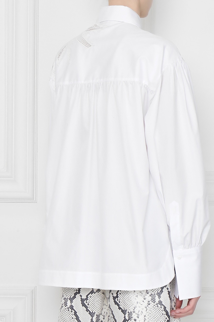 фото Белая рубашка с кружевом ermanno scervino