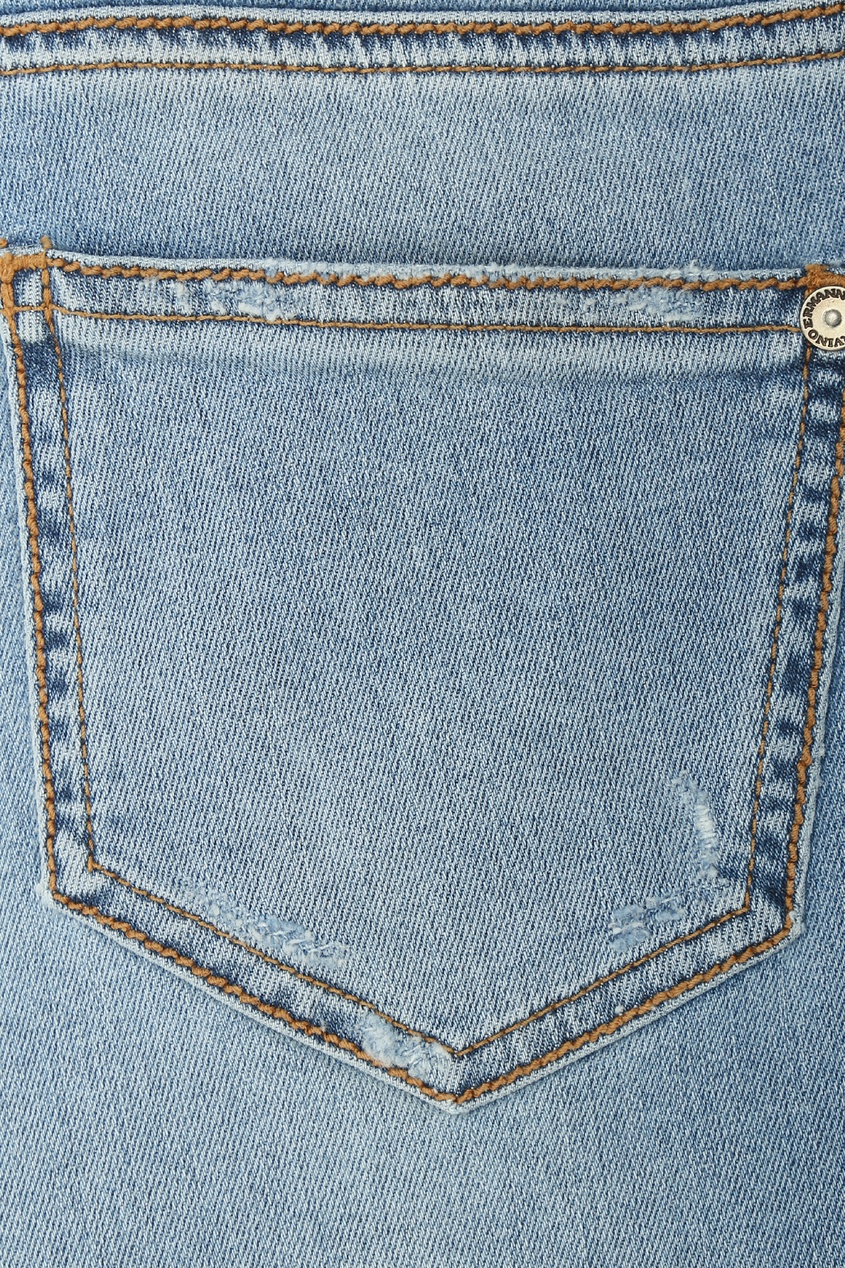 фото Укороченные джинсы со вставками ermanno scervino