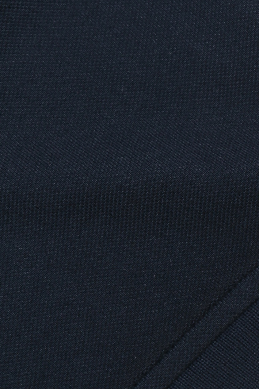фото Синее поло с вышивкой isaia