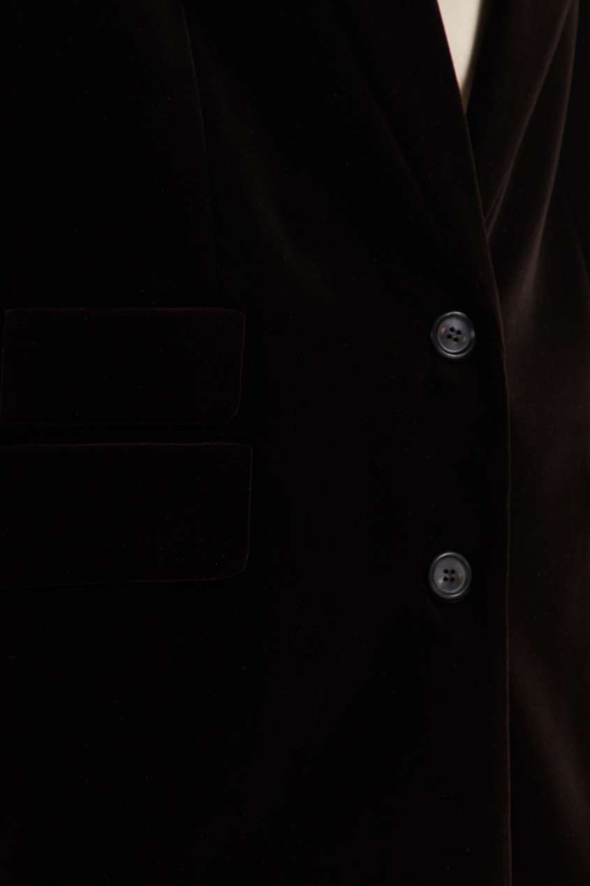 фото Бархатный пиджак коричневого цвета yana dress