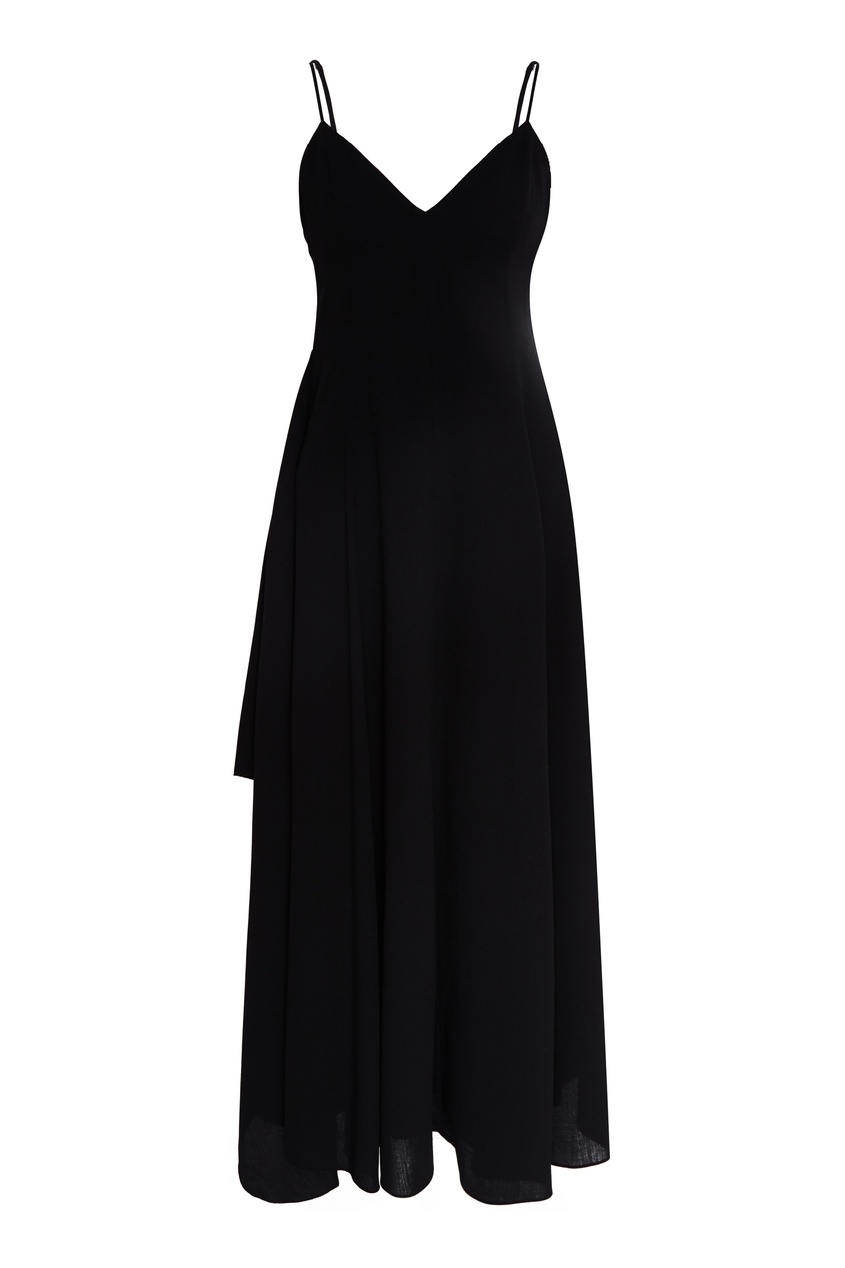 фото Черное шерстяное платье ami paris