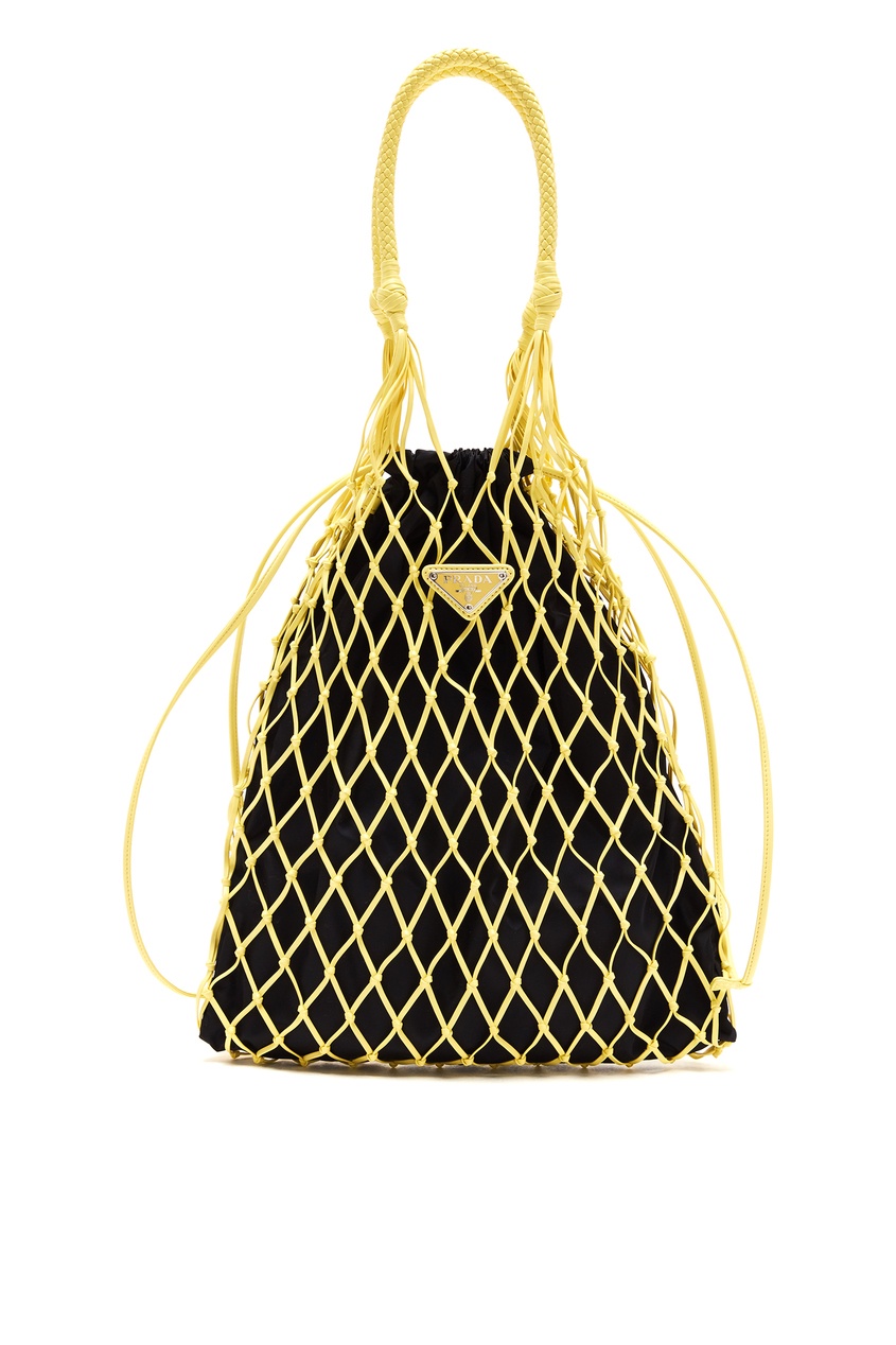 Сумка из нейлона и крупной сетки