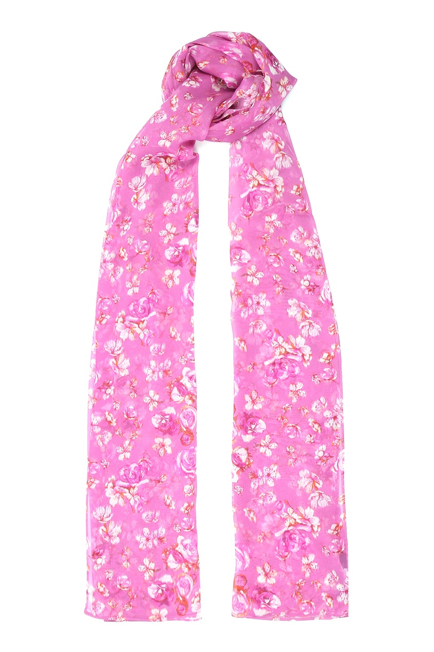 фото Розовый шелковый шарф marina rinaldi