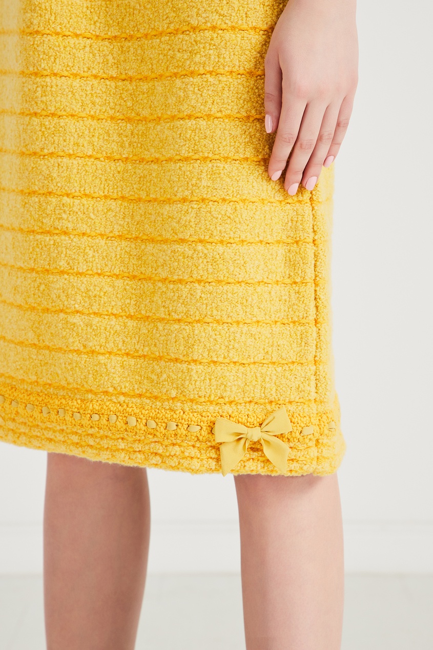 фото Желтая юбка из шерсти gucci
