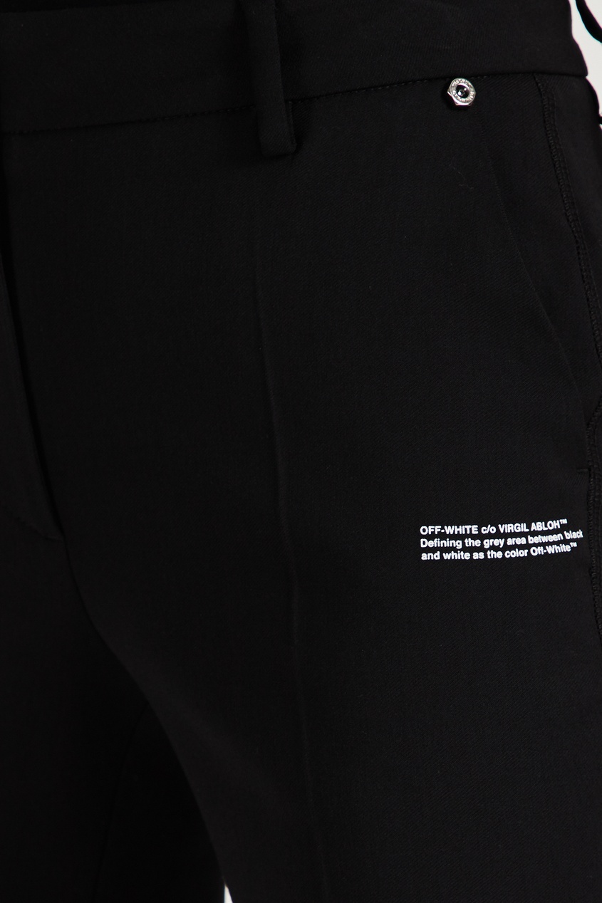 фото Черные брюки со стрелками off-white