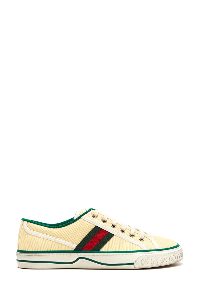 фото Светло-желтые кеды gucci tennis 1977