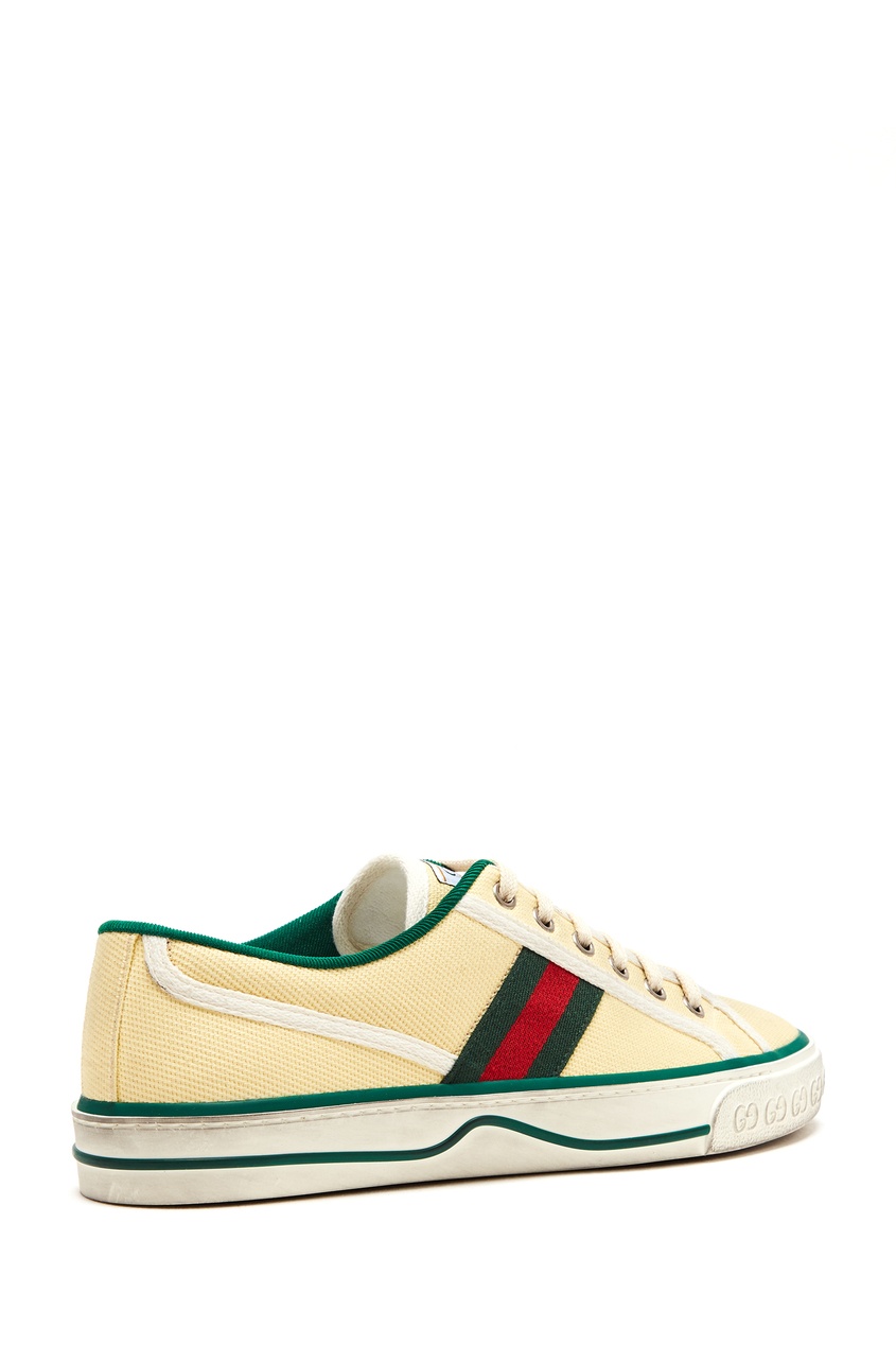 фото Светло-желтые кеды gucci tennis 1977