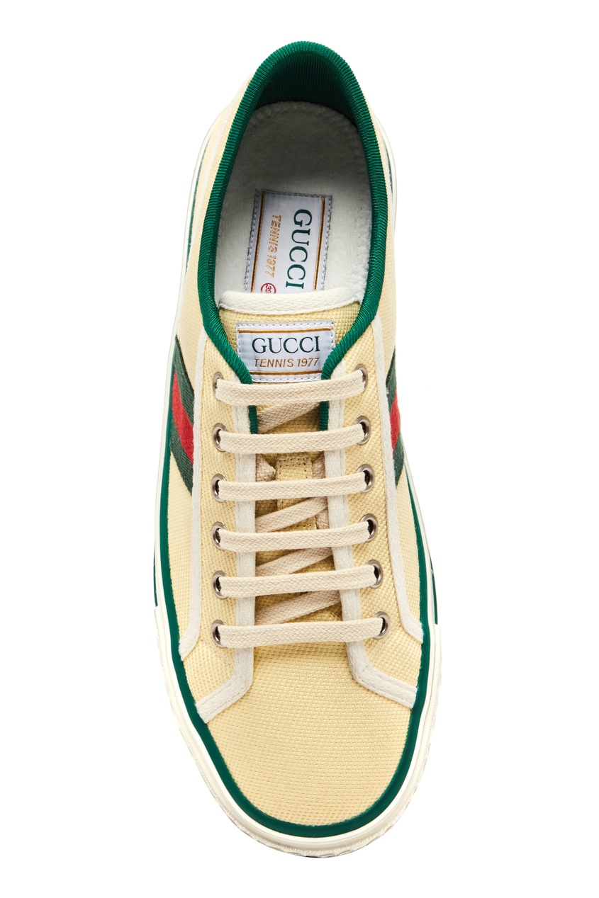 фото Светло-желтые кеды gucci tennis 1977