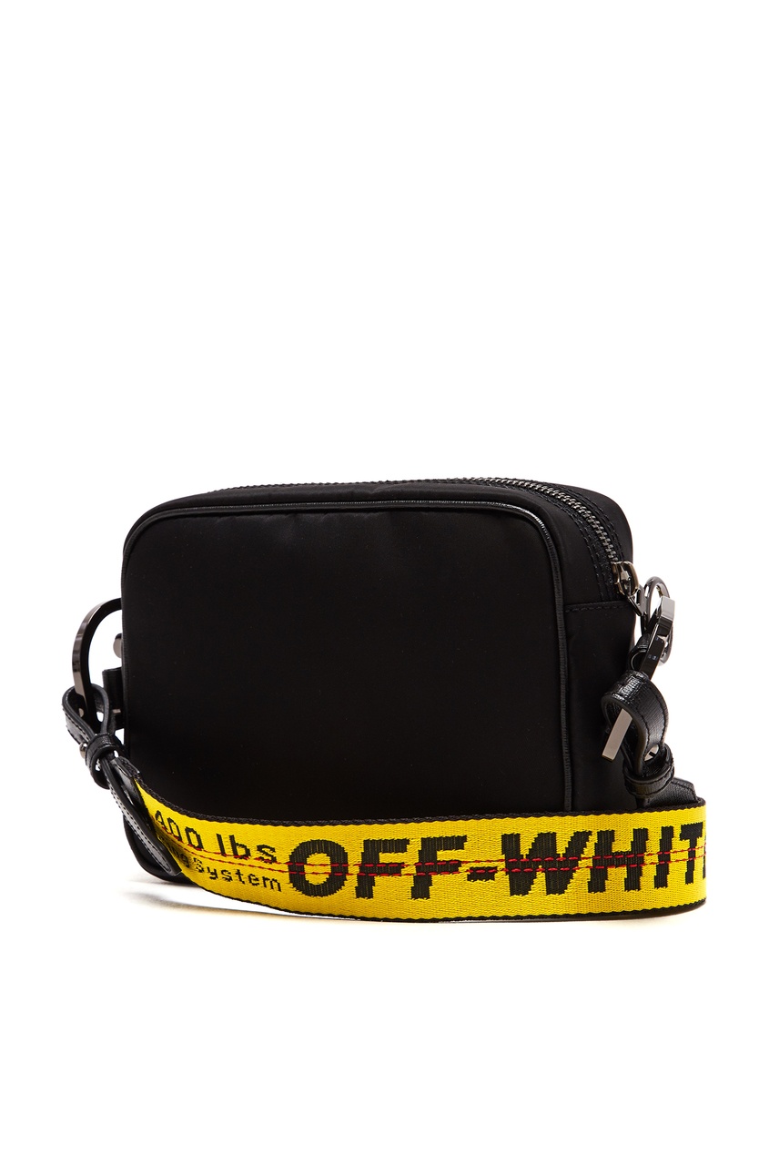 фото Черная сумка из эко-кожи off-white