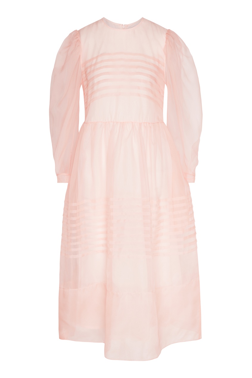 фото Шелковое платье персикового цвета simone rocha