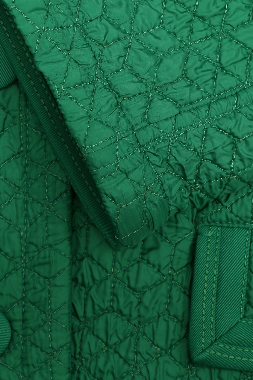 фото Зеленое пальто из стеганой ткани ermanno scervino