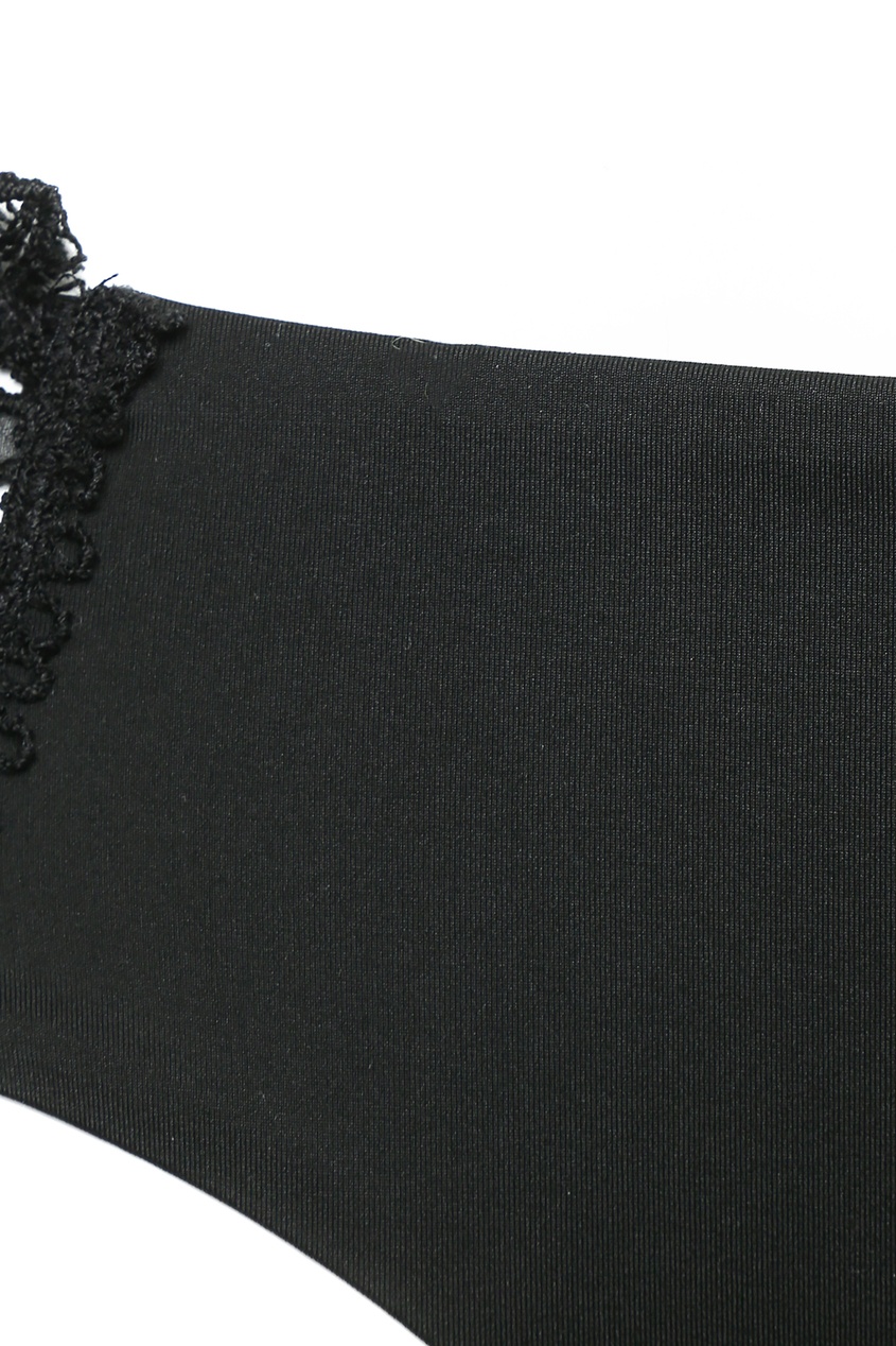 фото Черные плавки с отделкой макраме ermanno scervino