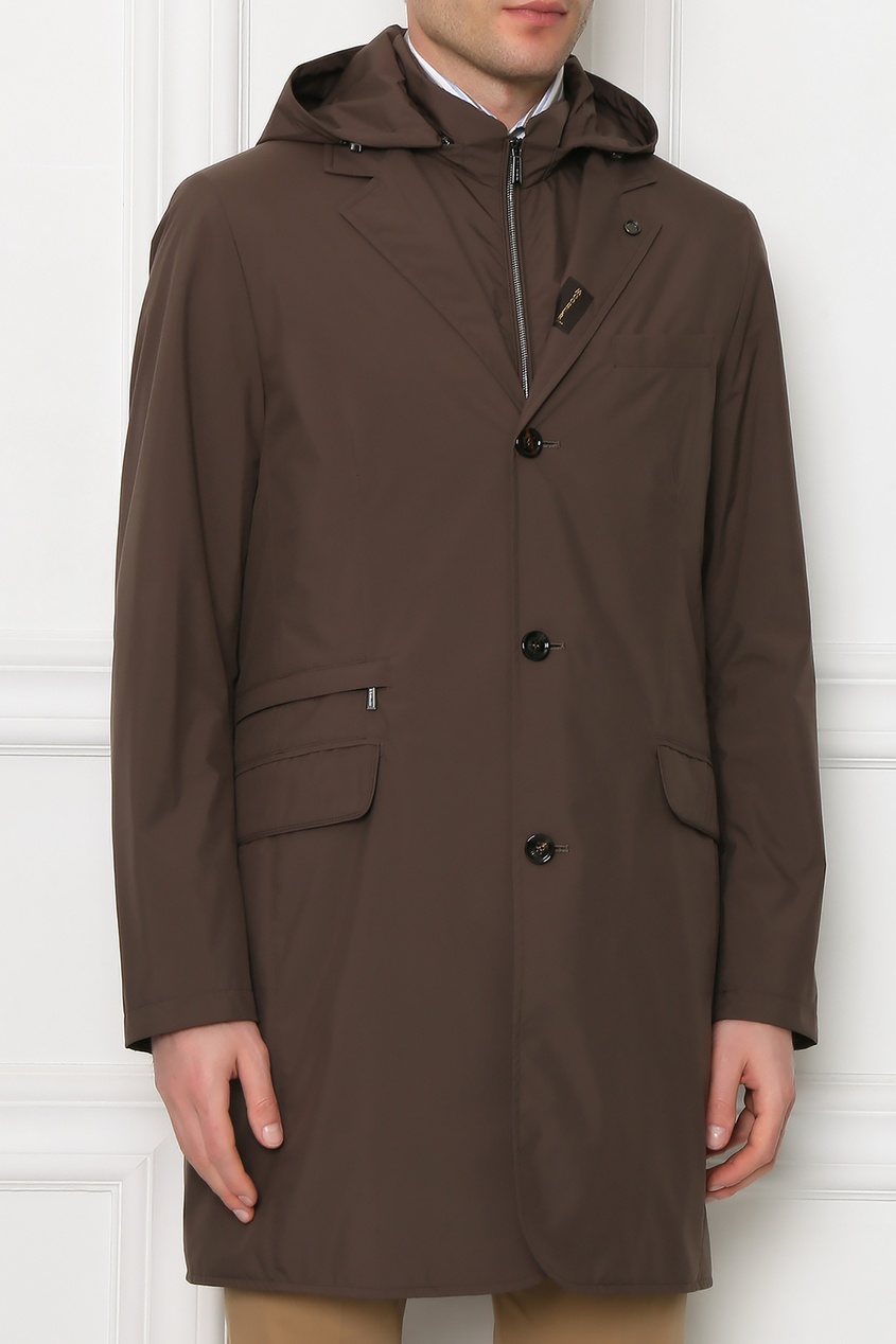 фото Удлиненная куртка с капюшоном moorer