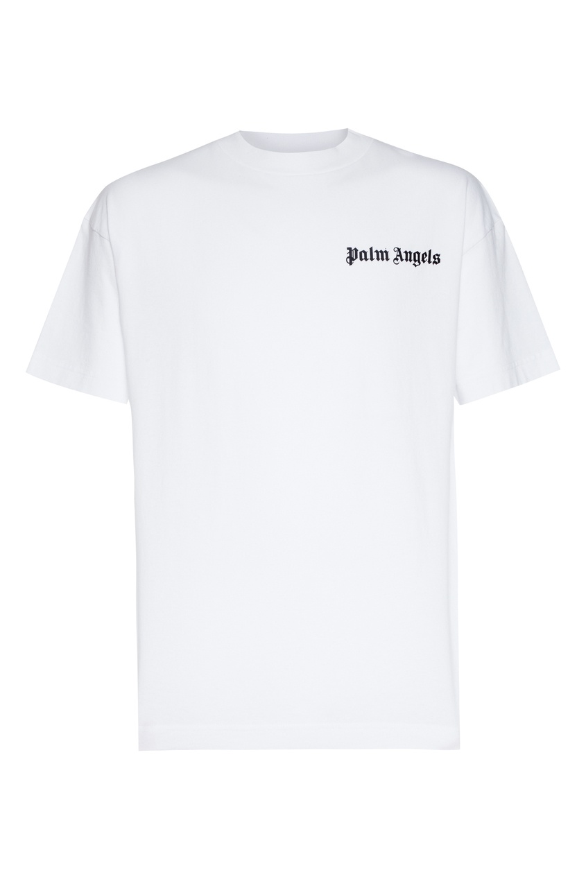 фото Белая футболка с аппликациями palm angels