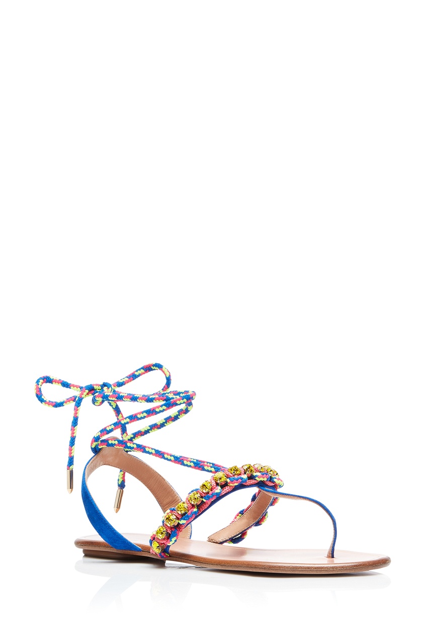 фото Разноцветные сандалии surf aquazzura