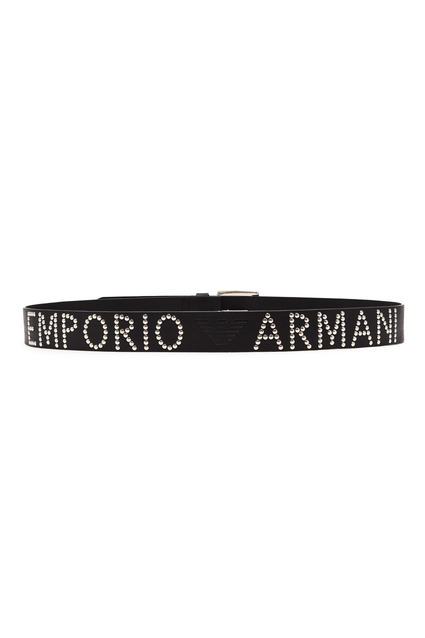 фото Ремень с логотипом из заклепок emporio armani