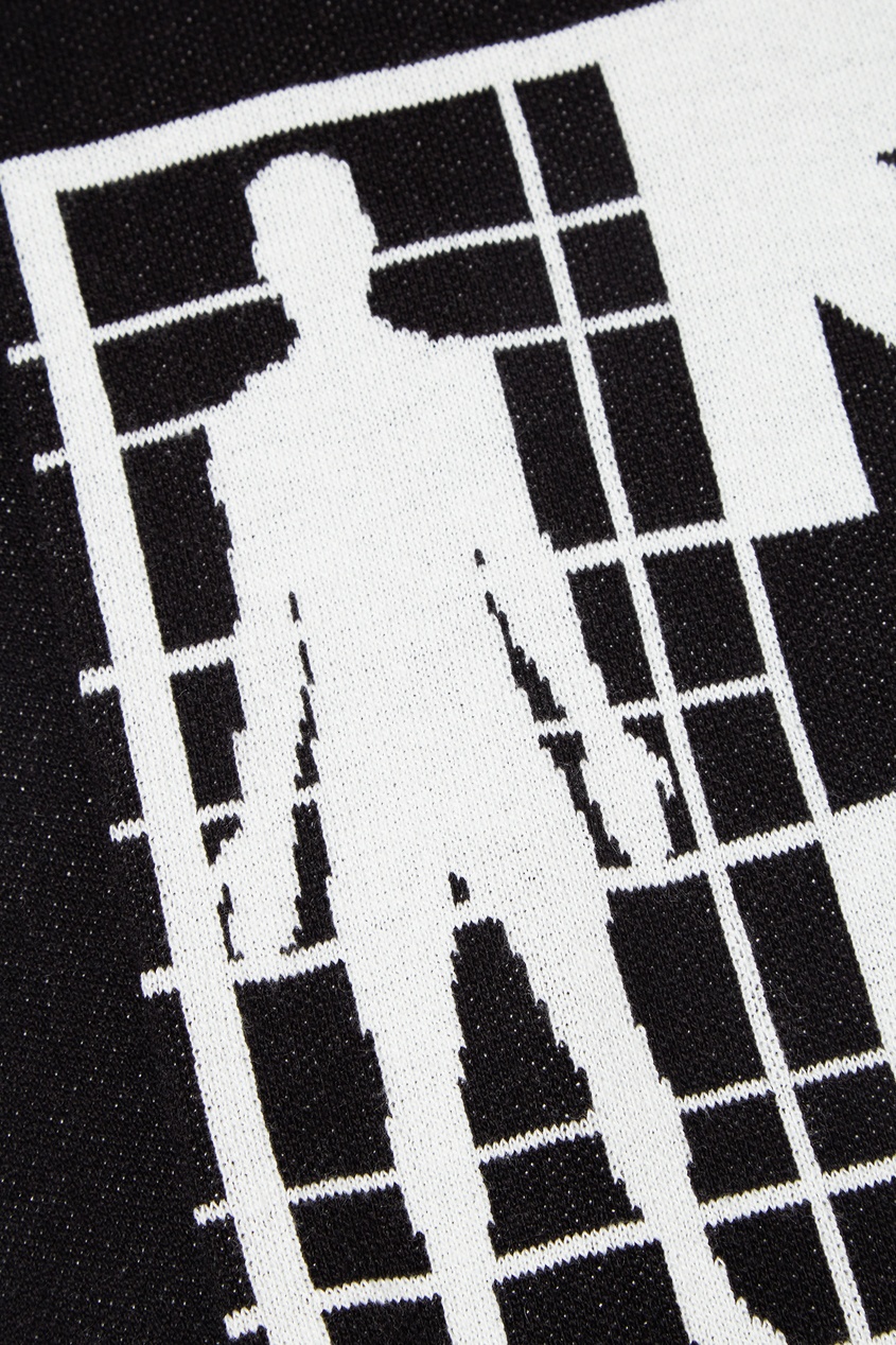 фото Черный шарф с логотипом off-white