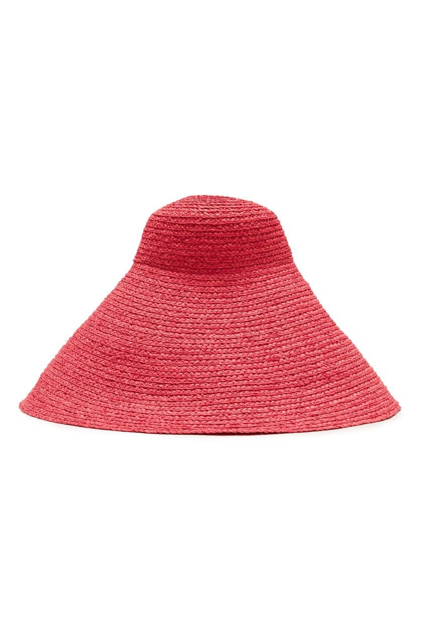 фото Красная соломенная шляпа valensole jacquemus