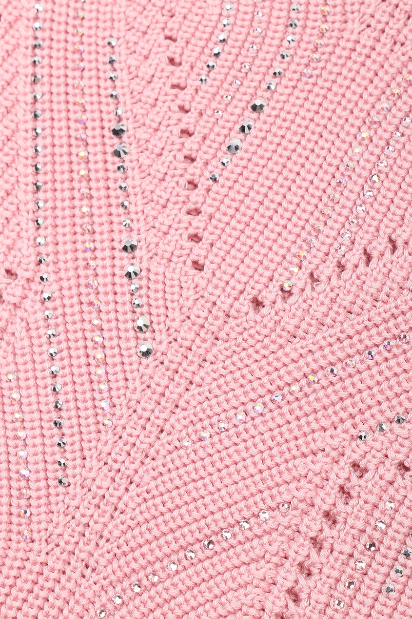 фото Розовый топ со стразами ermanno scervino