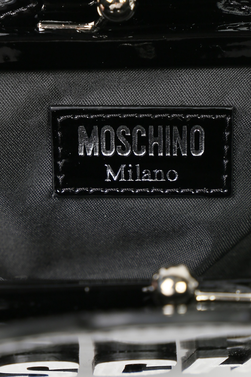 фото Клатч в виде летучей мыши bat clutch moschino