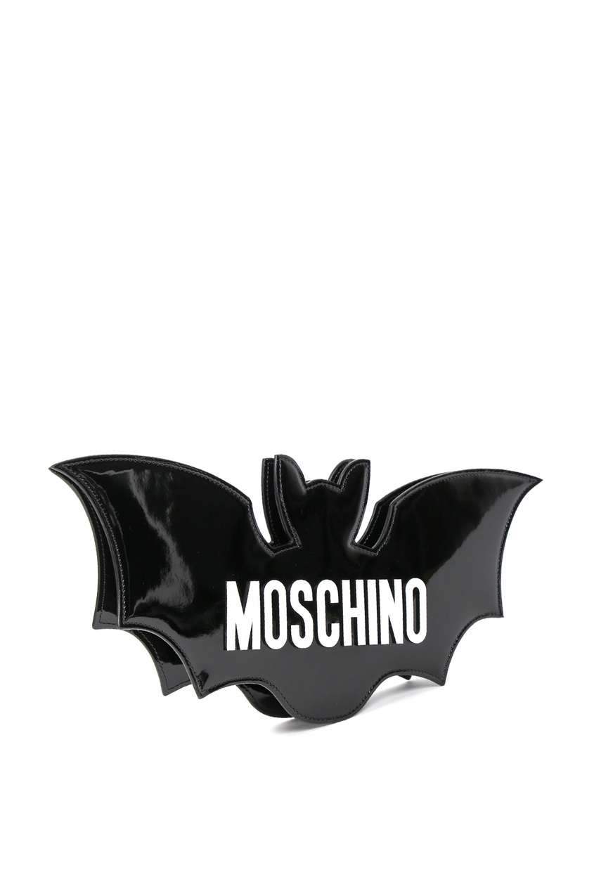 фото Клатч в виде летучей мыши bat clutch moschino