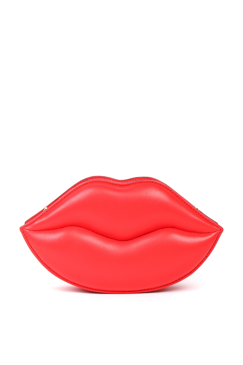 фото Красная сумка в виде губ red lips moschino