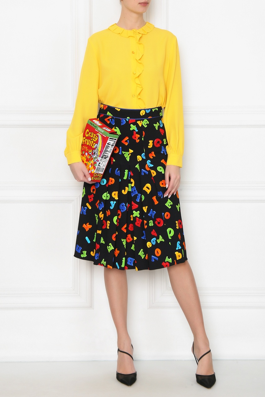 фото Кожаный клатч crazy fruit box moschino