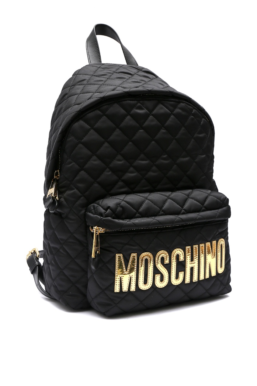 фото Стеганый рюкзак с аппликациями moschino