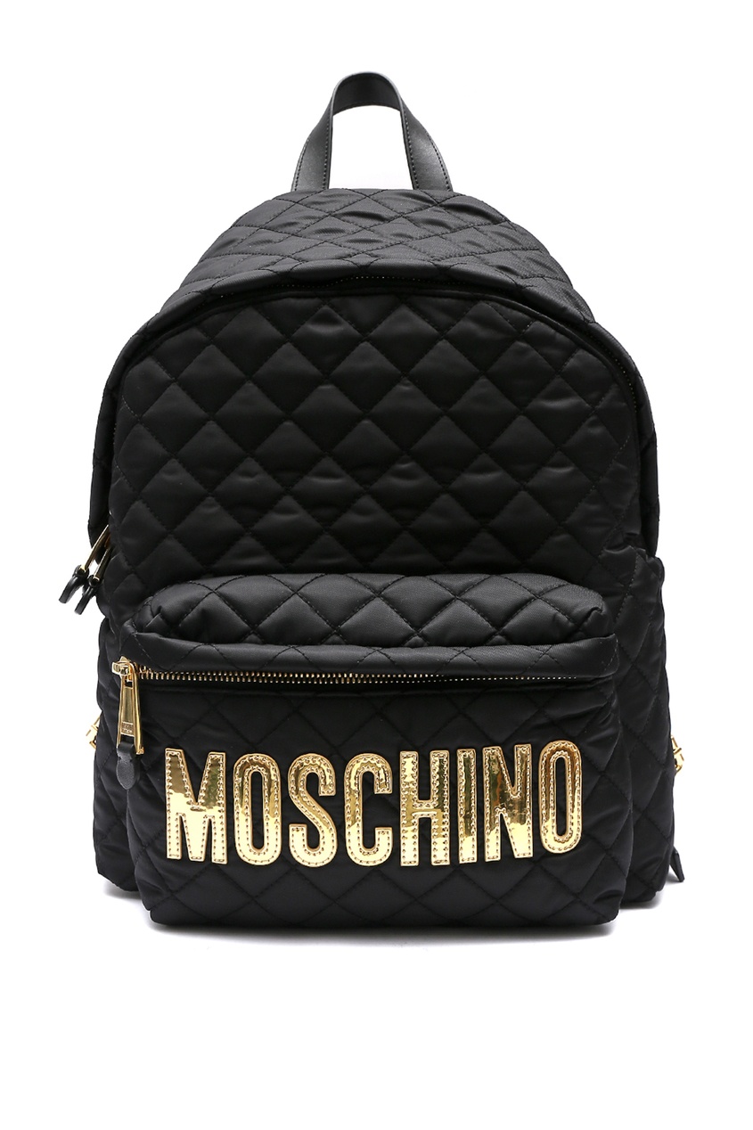 фото Стеганый рюкзак с аппликациями moschino