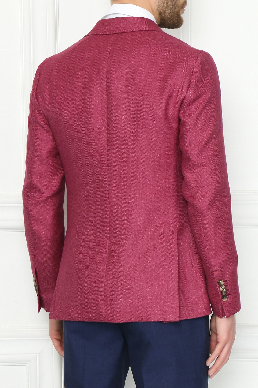 фото Розовый шерстяной пиджак lardini