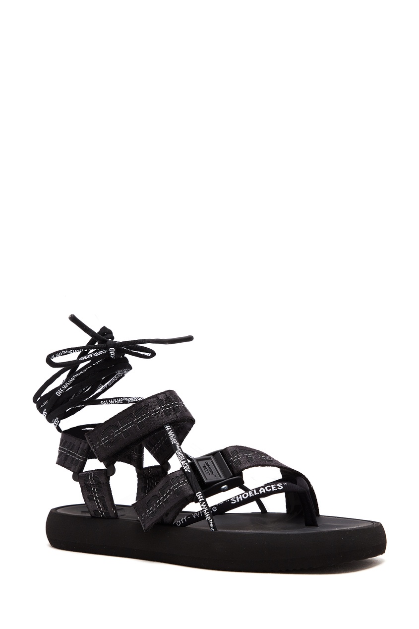 фото Черные сандалии со шнурками off-white