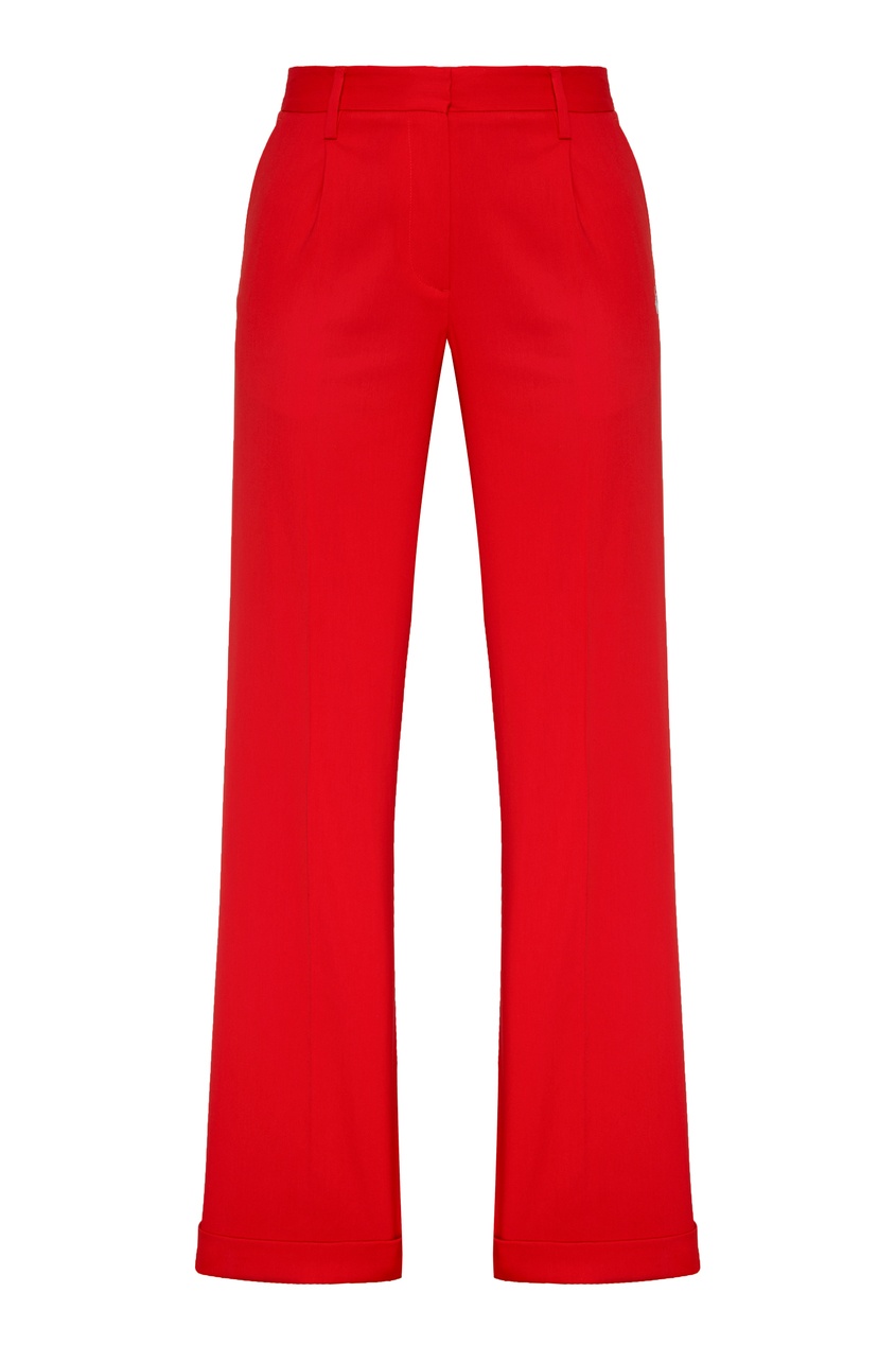 фото Красные брюки со стрелками off-white