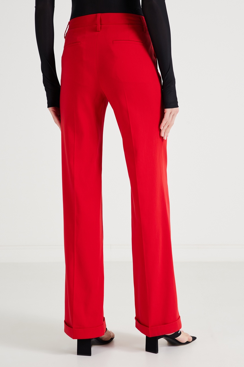 фото Красные брюки со стрелками off-white