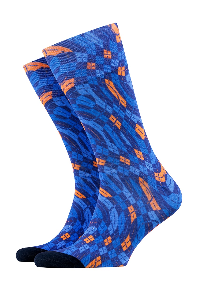 фото Синие носки с геометрическими принтами burlington