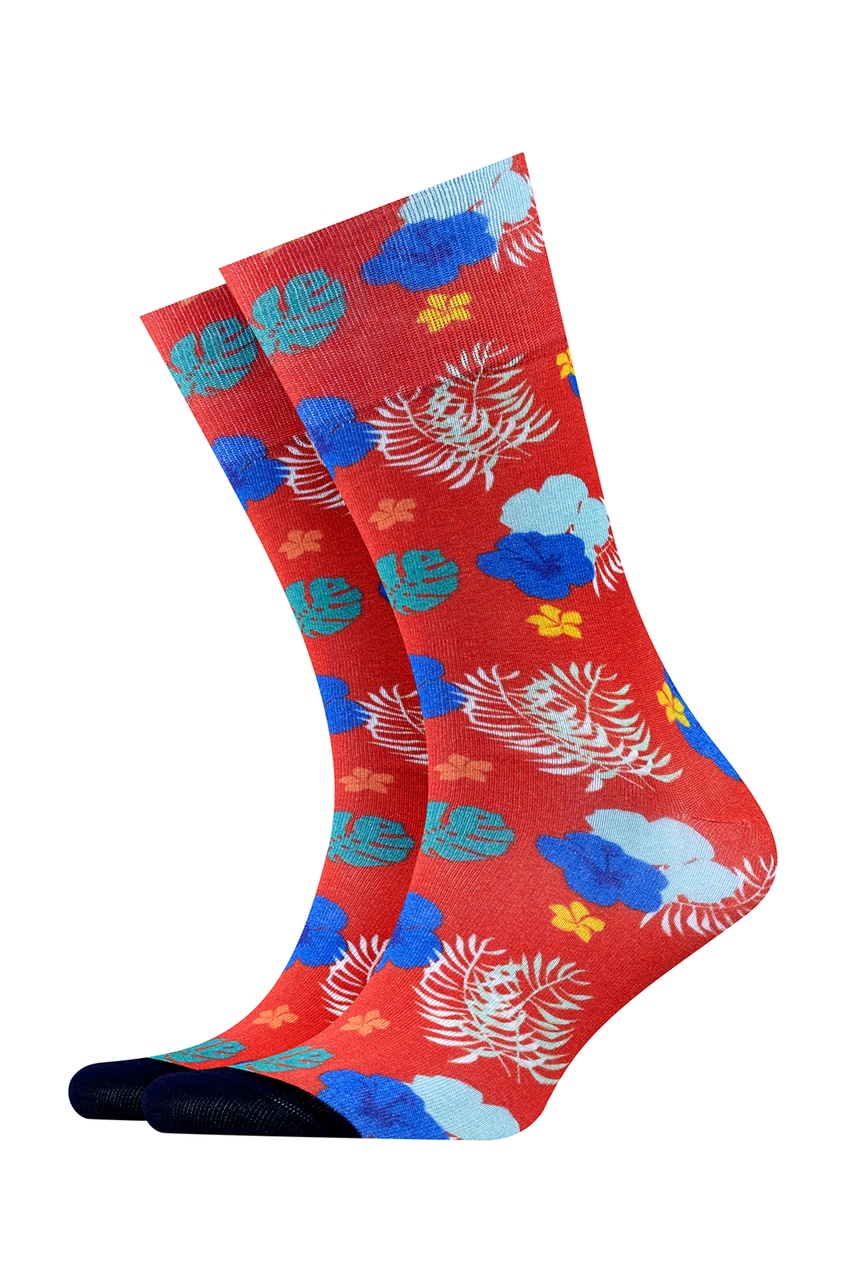фото Красные носки с цветочными принтами burlington