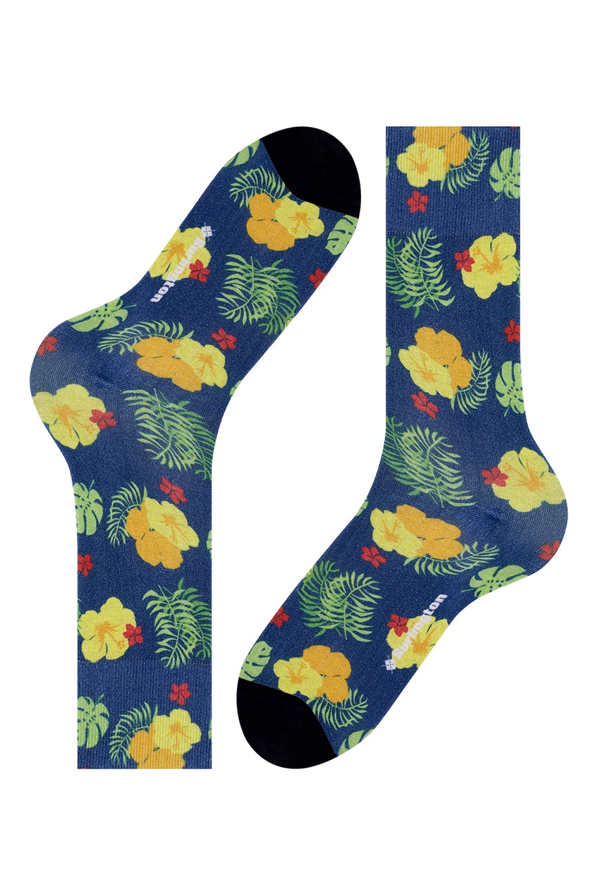 фото Синие носки с цветочным принтом burlington