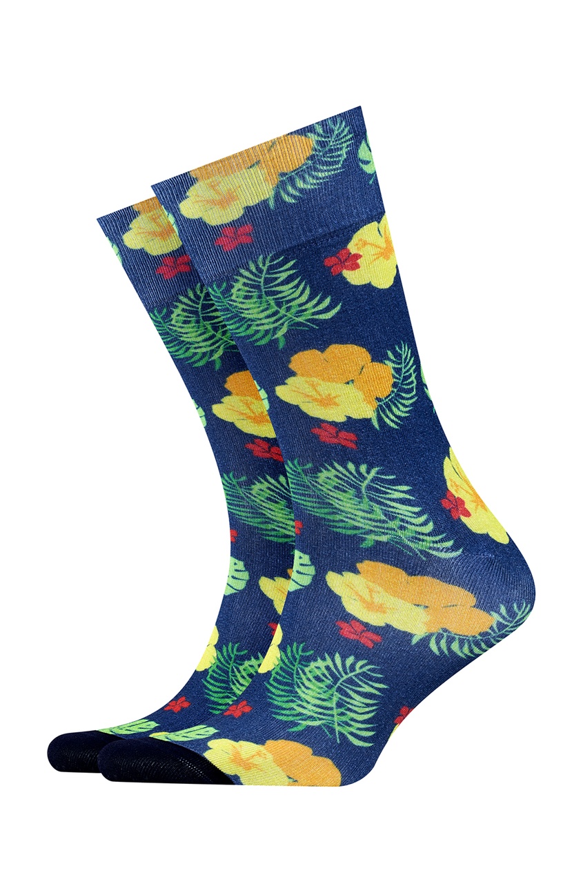 фото Синие носки с цветочным принтом burlington