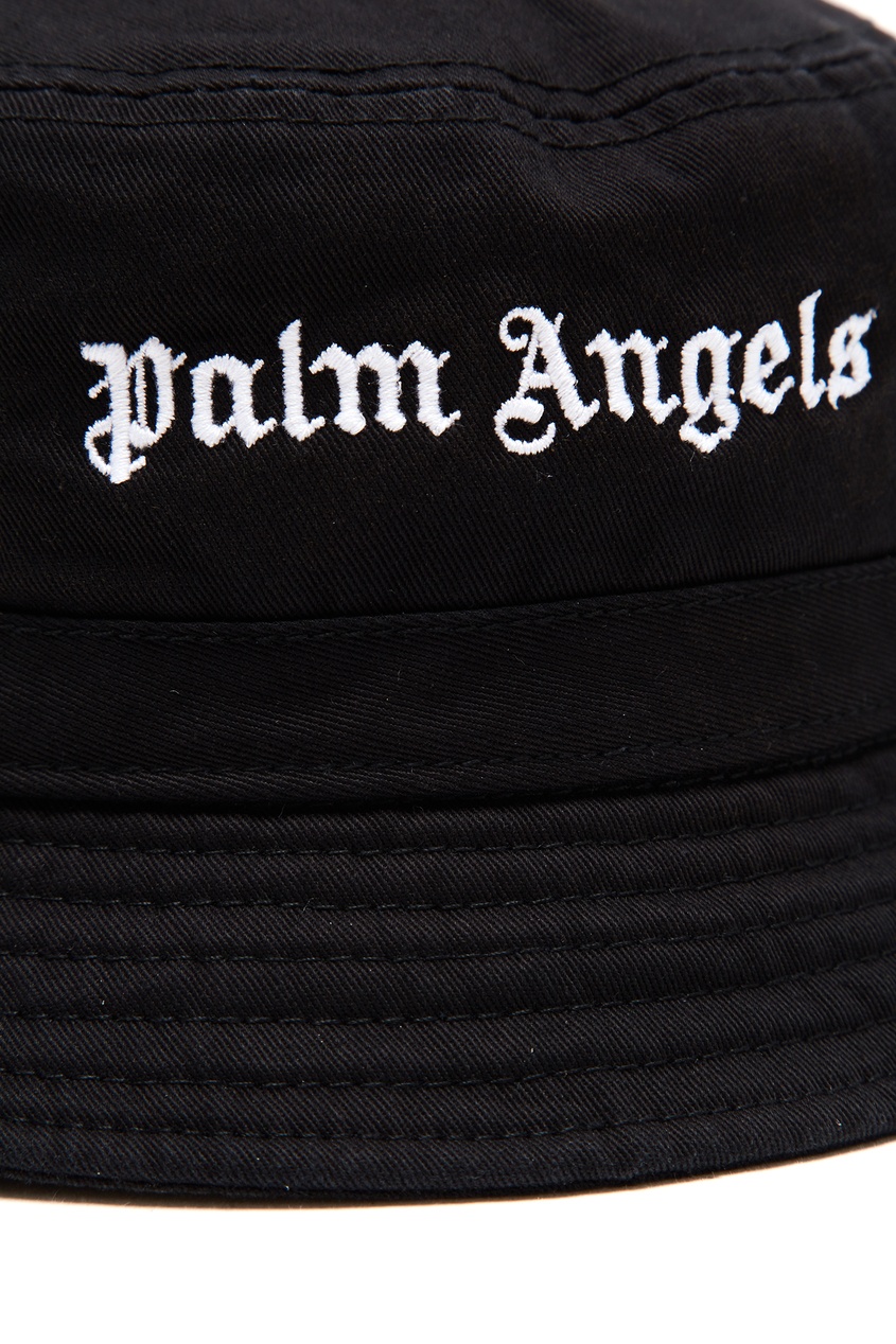 фото Черная панама из хлопка palm angels