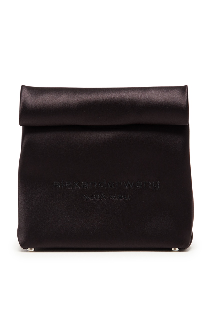 фото Черный клатч satin lunch bag alexander wang.t