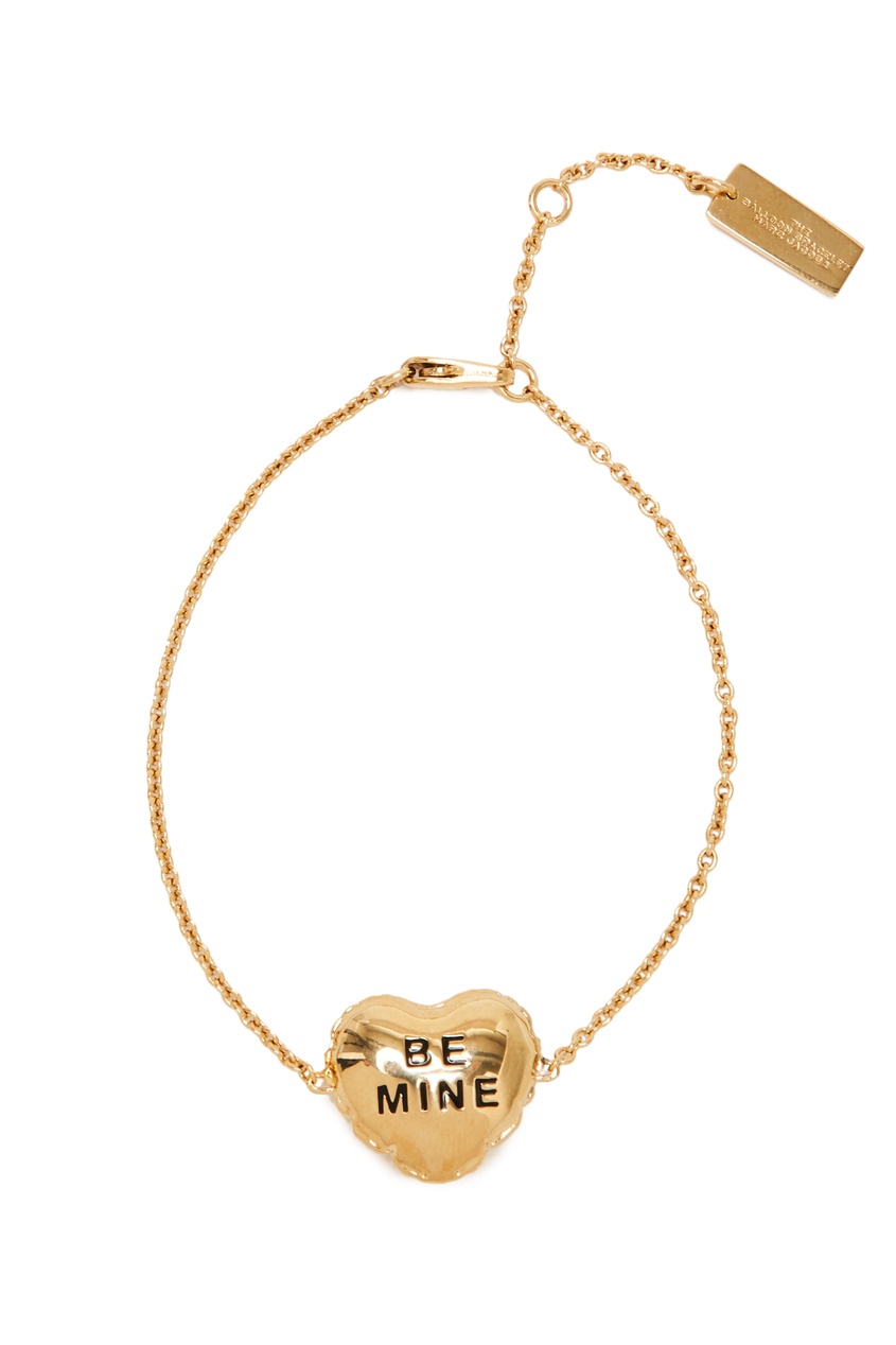 фото Золотистый браслет с подвеской в форме сердца marc jacobs (the)