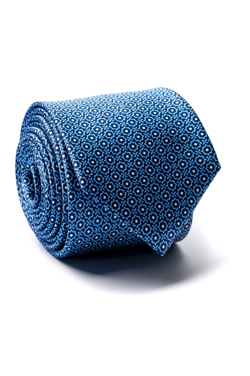 фото Набор из шелкового галстука и платка с принтом silvio fiorello
