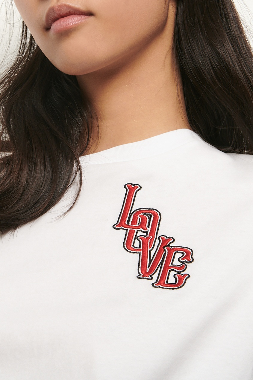 фото Футболка с вышивкой "love" sandro