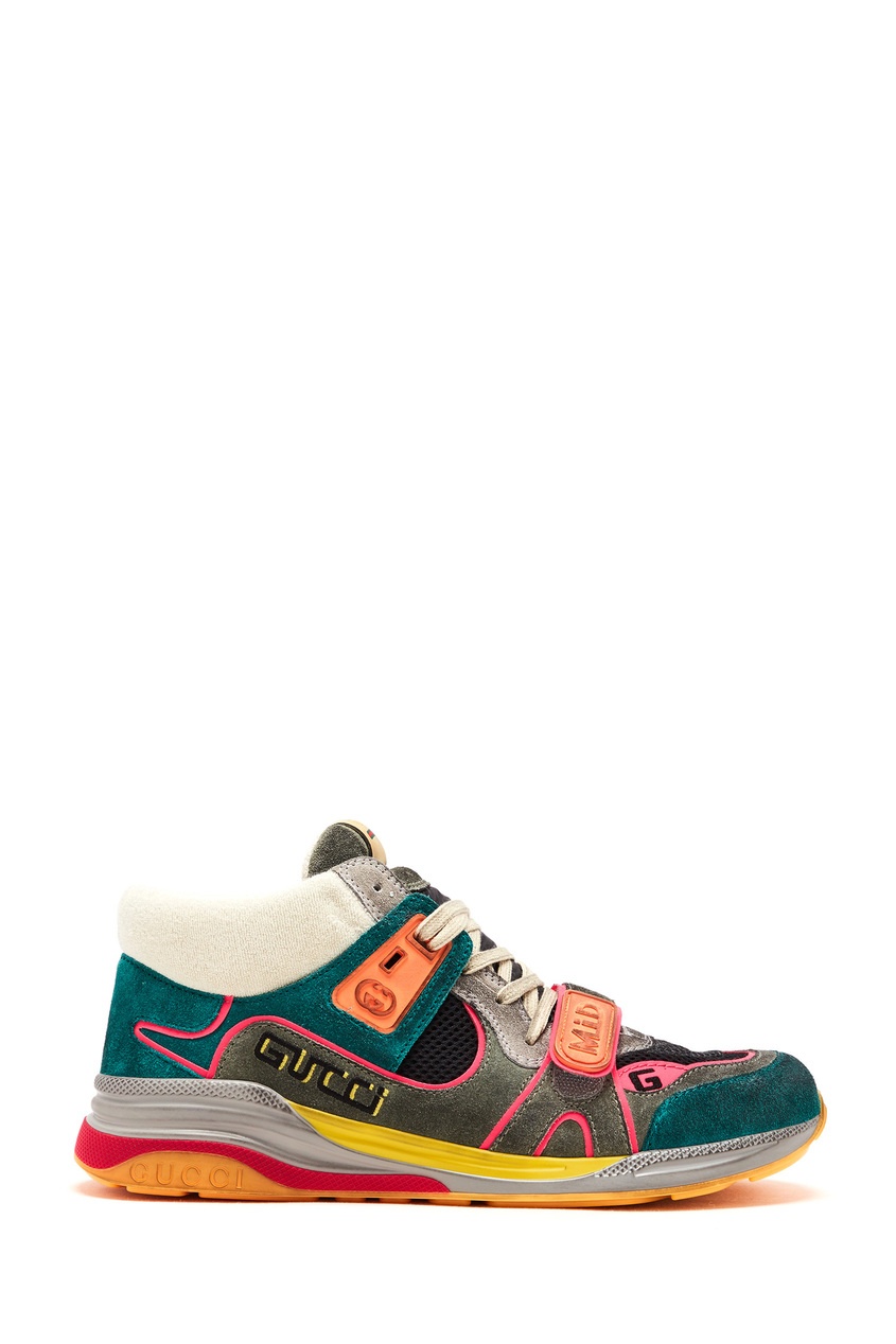 фото Разноцветные комбинированные кроссовки ultrapace gucci