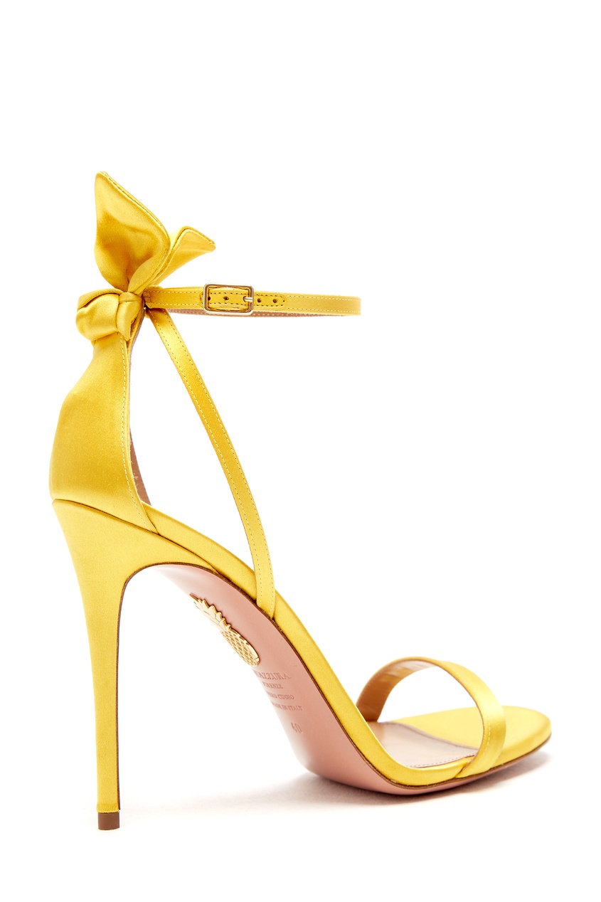 фото Желтые босоножки deneuve sandal 105 aquazzura