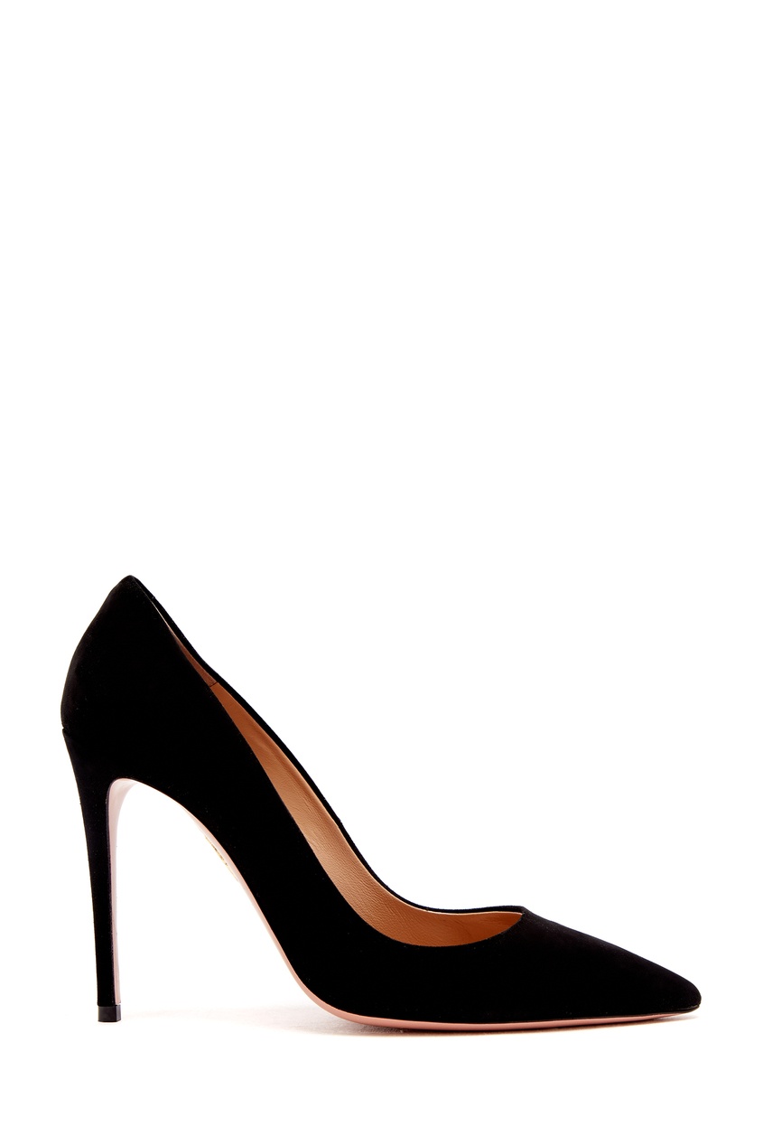 фото Черные замшевые туфли simply irresistible pump 105 aquazzura